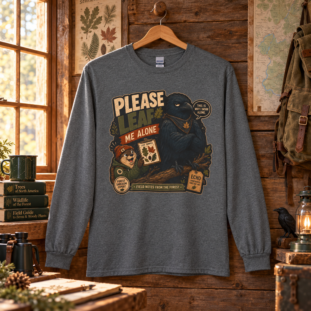 Please Leaf Me Alone Version 4 Otto and Echo Long Sleeve T-Shirt