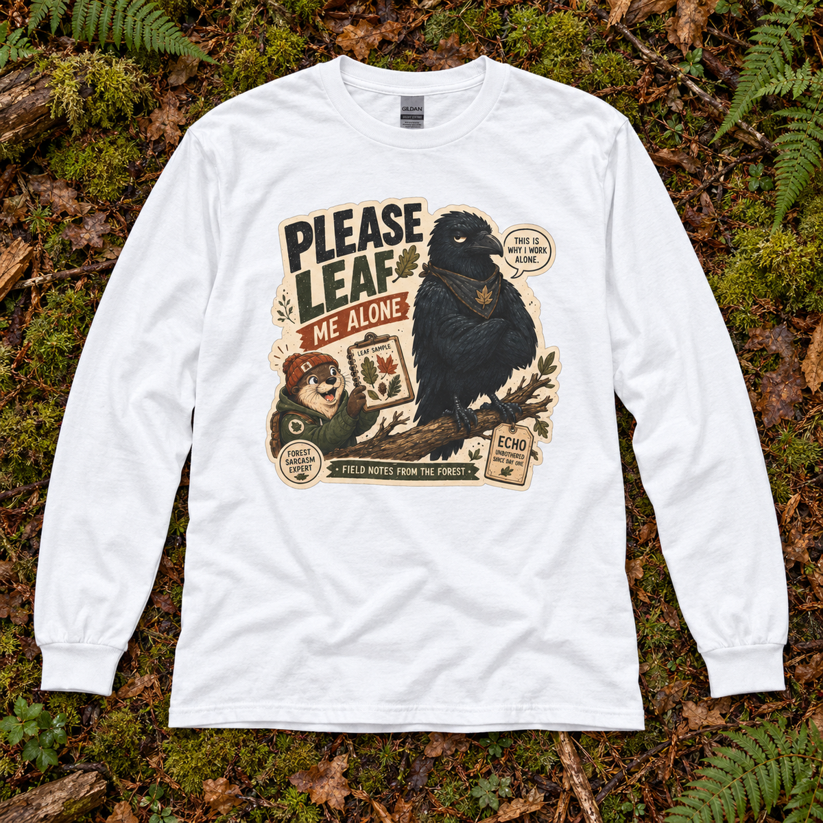 Please Leaf Me Alone Version 4 Otto and Echo Long Sleeve T-Shirt