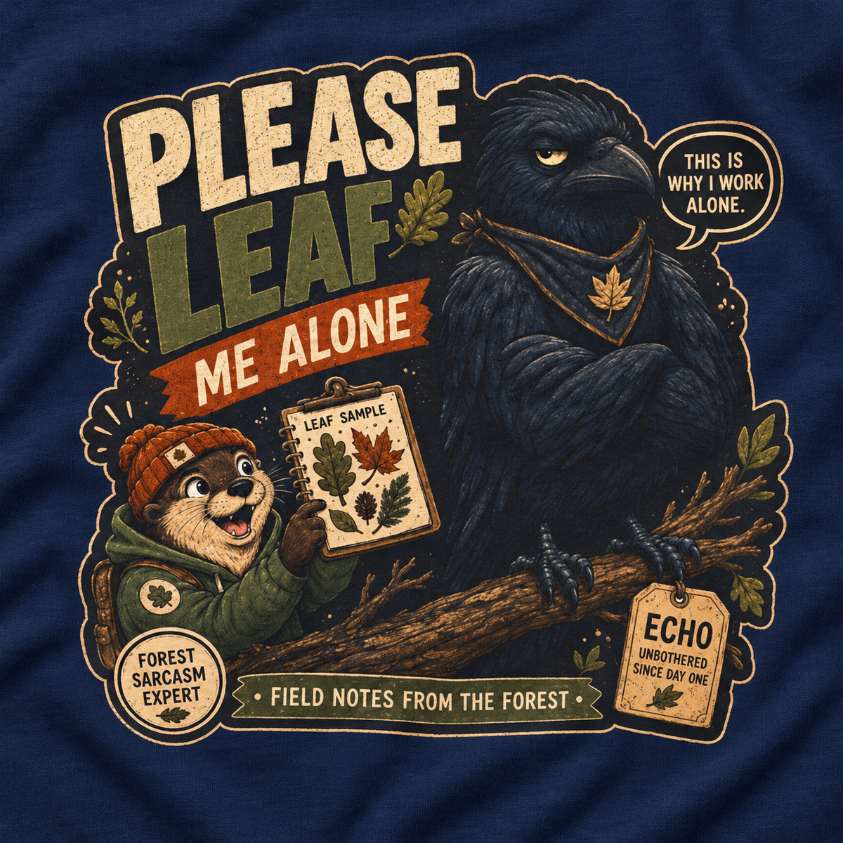 Please Leaf Me Alone Version 4 Otto and Echo Long Sleeve T-Shirt