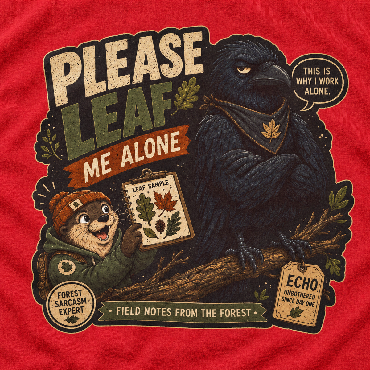 Please Leaf Me Alone Version 4 Otto and Echo Long Sleeve T-Shirt