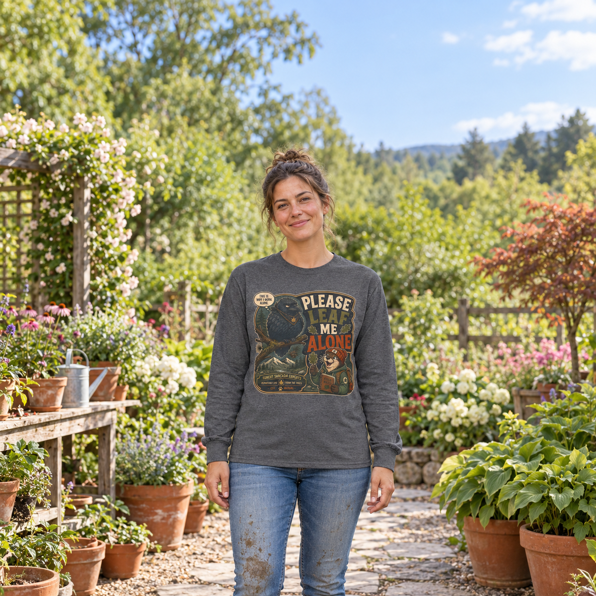 Please Leaf Me Alone Version 5 Otto and Echo Long Sleeve T-Shirt