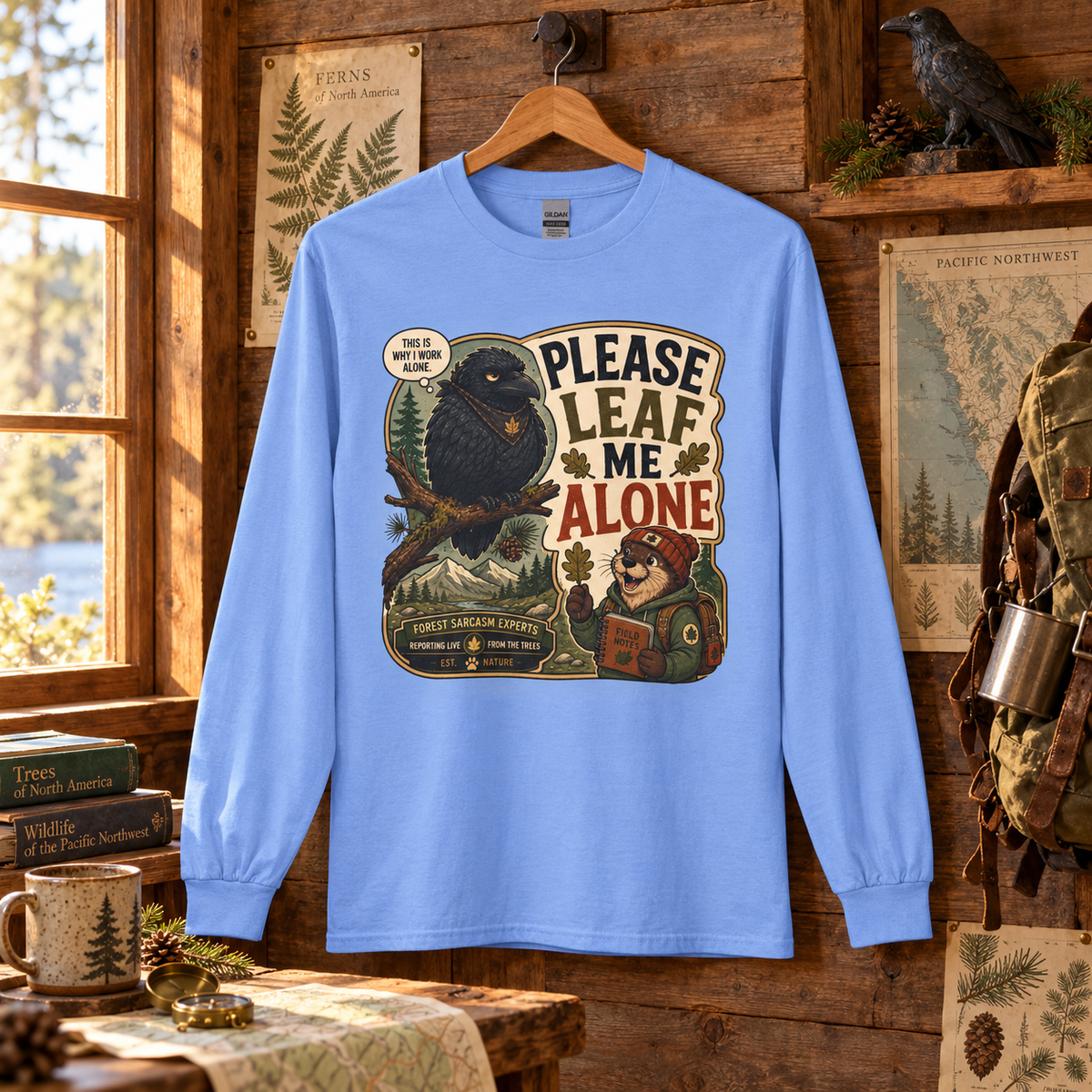 Please Leaf Me Alone Version 5 Otto and Echo Long Sleeve T-Shirt