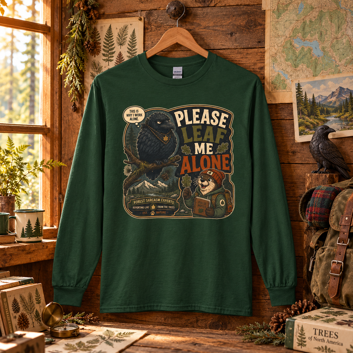 Please Leaf Me Alone Version 5 Otto and Echo Long Sleeve T-Shirt