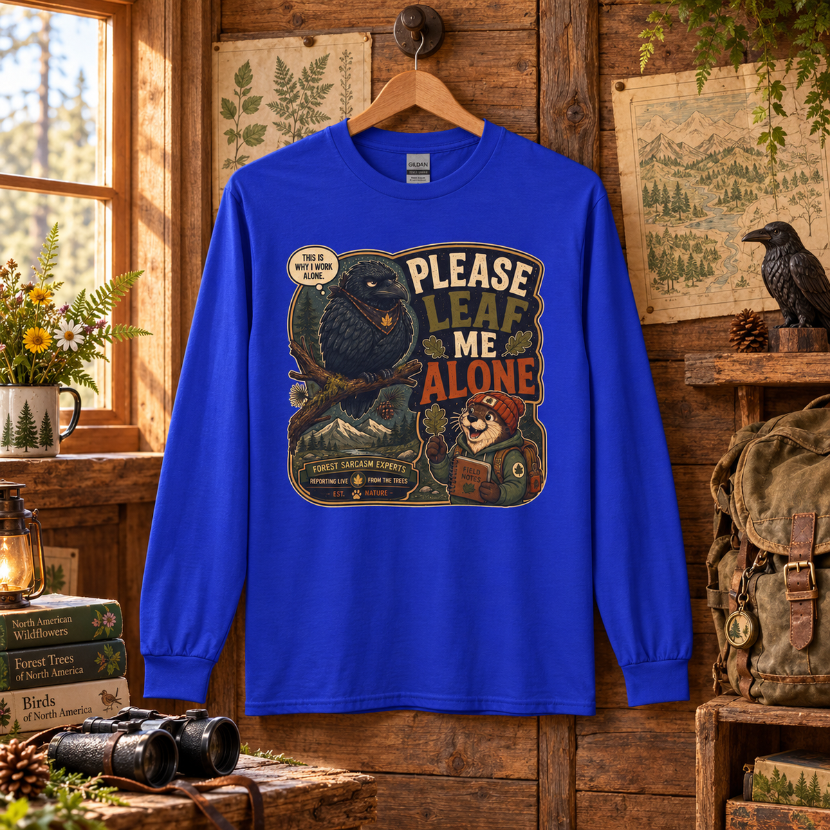 Please Leaf Me Alone Version 5 Otto and Echo Long Sleeve T-Shirt