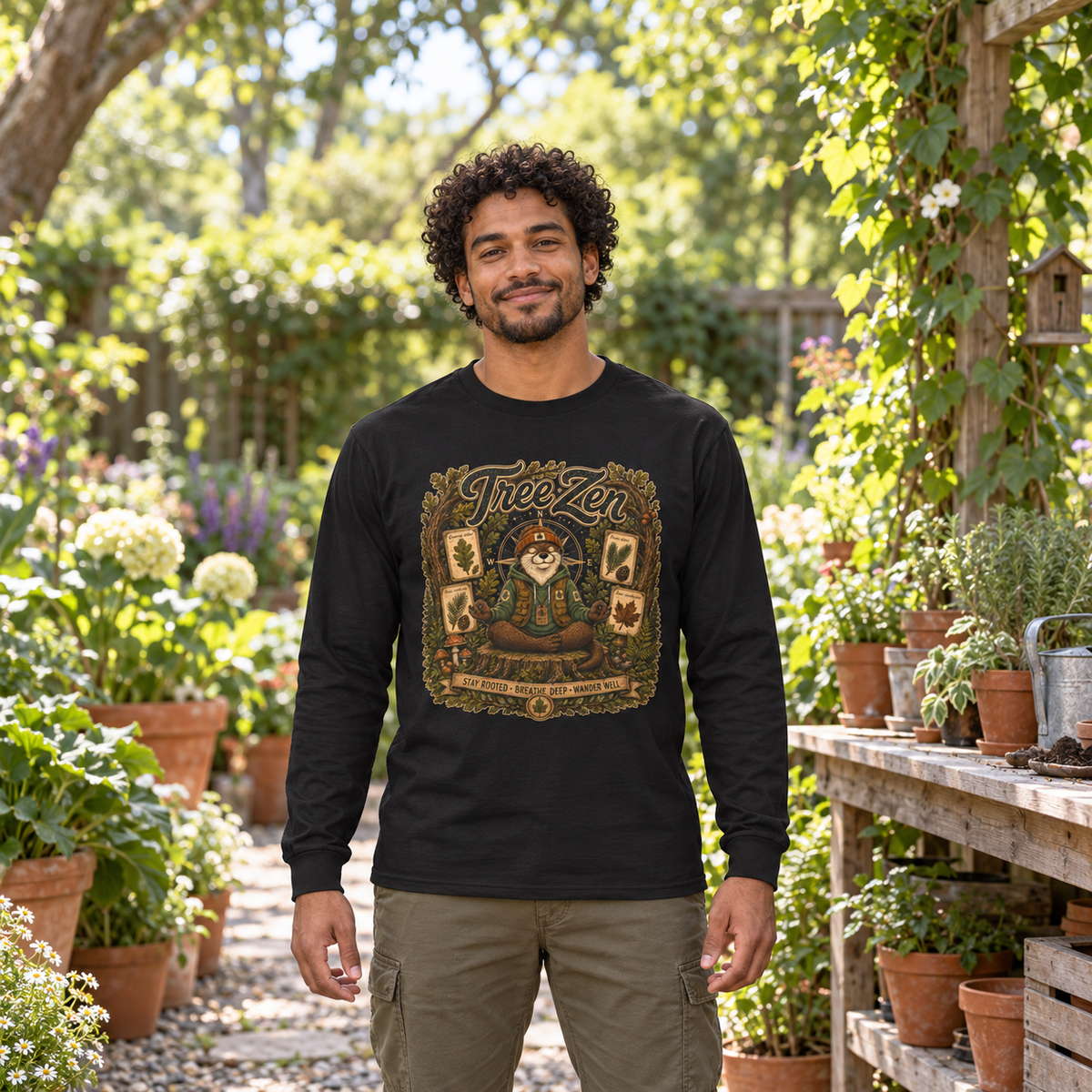 Tree Zen with Plant Labels Otto and Echo Long Sleeve T-Shirt