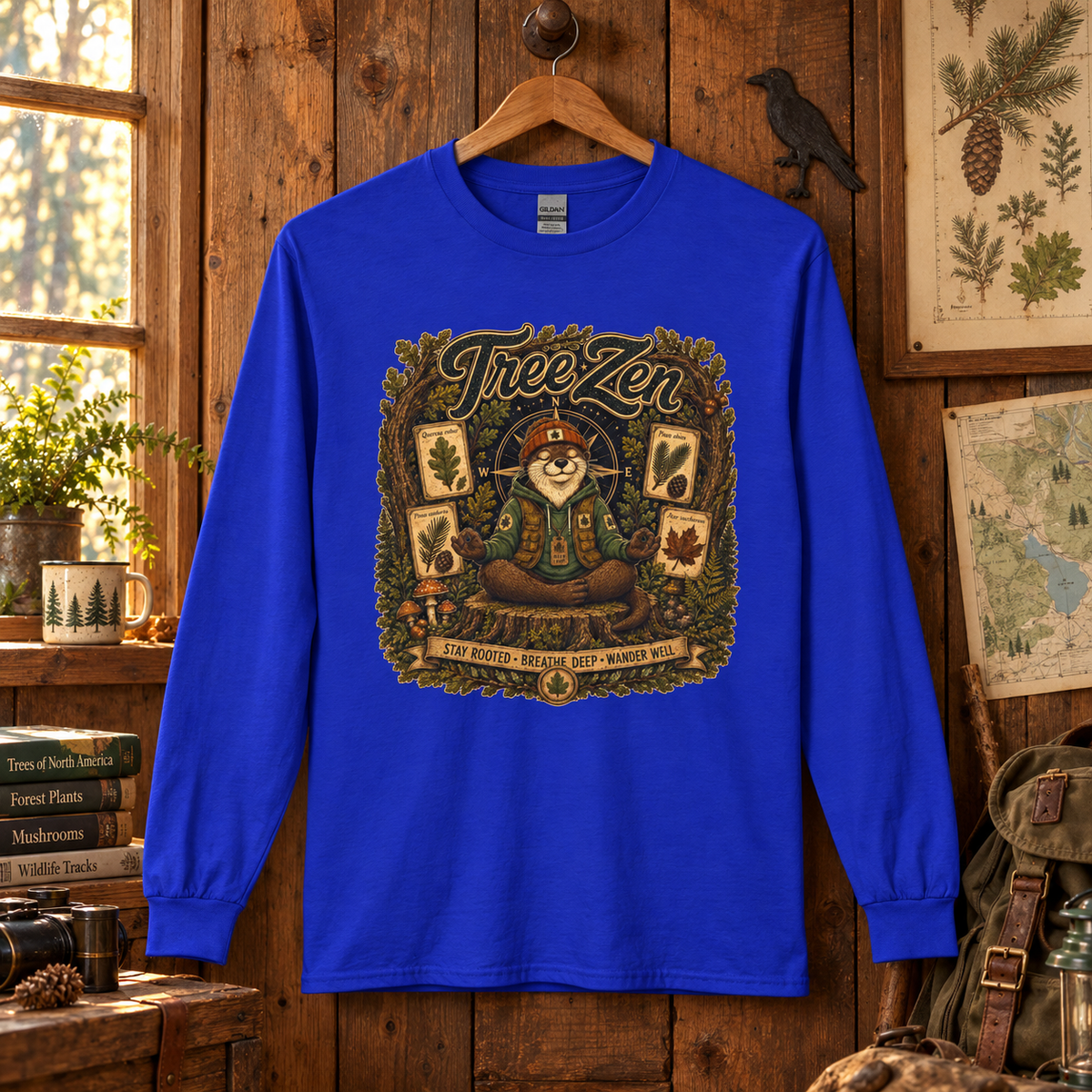 Tree Zen with Plant Labels Otto and Echo Long Sleeve T-Shirt