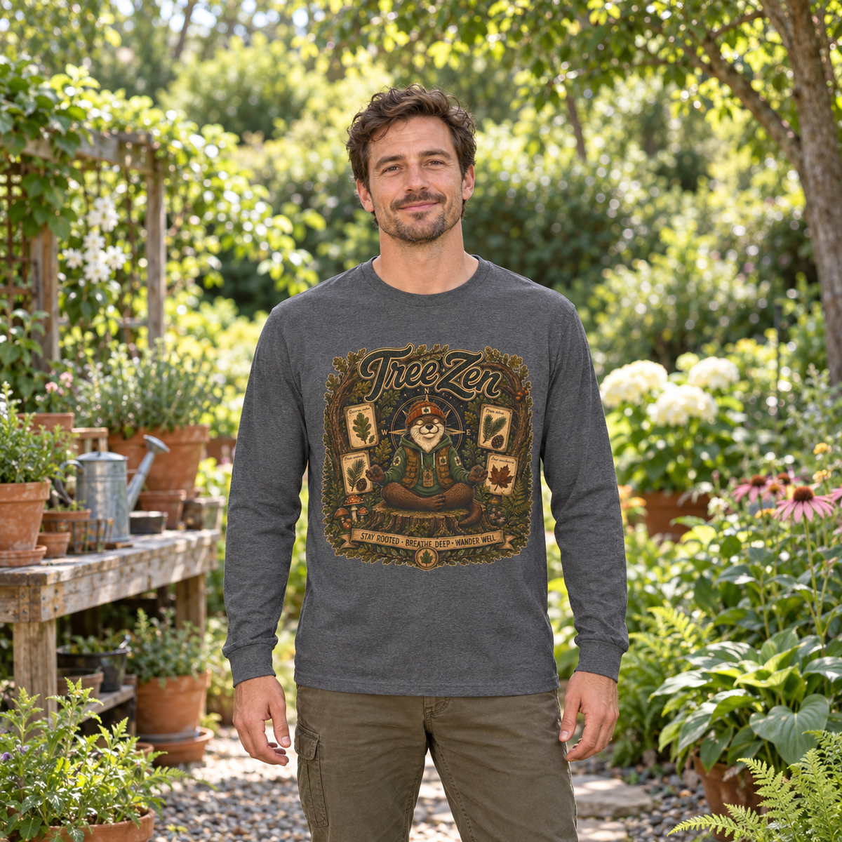 Tree Zen with Plant Labels Otto and Echo Long Sleeve T-Shirt