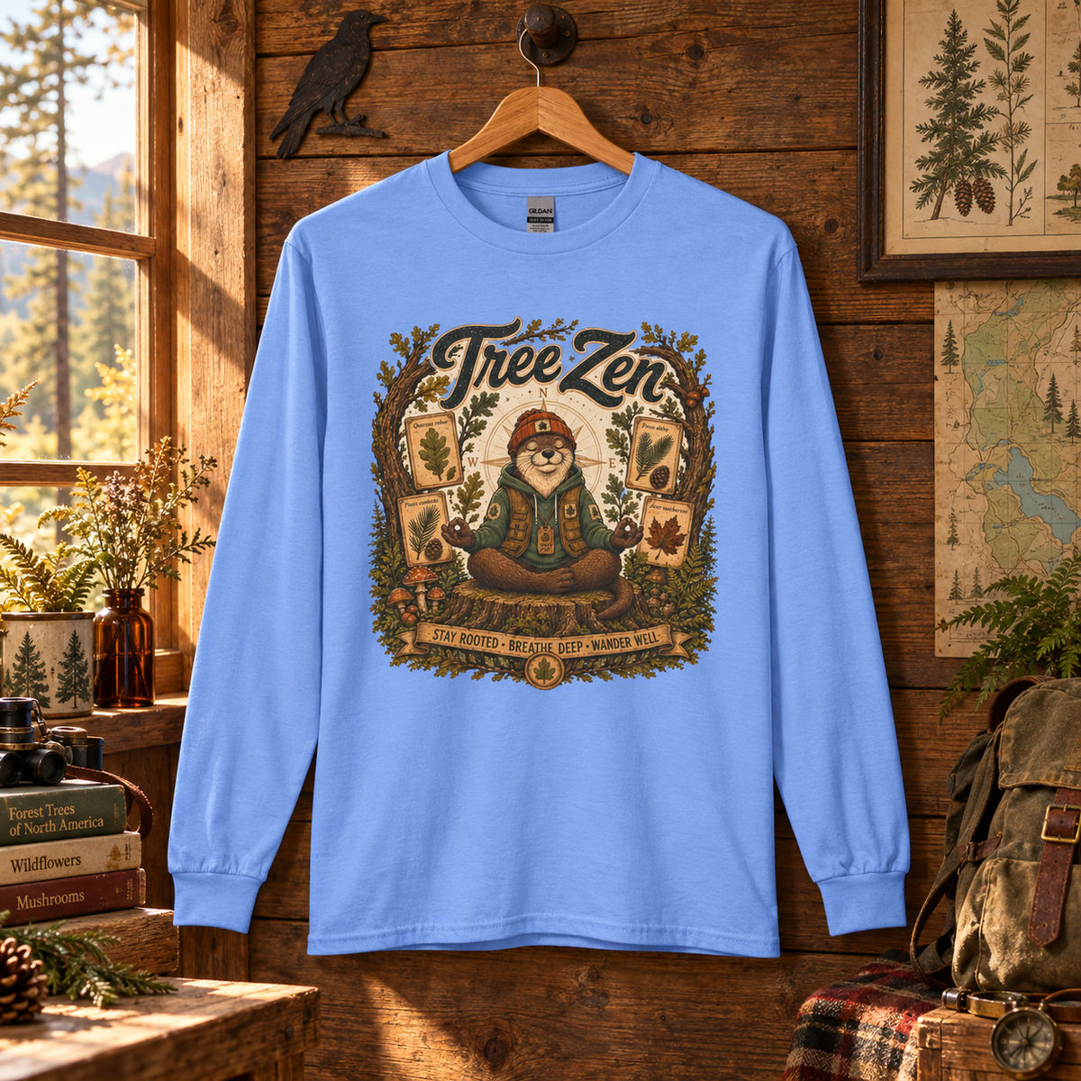 Tree Zen with Plant Labels Otto and Echo Long Sleeve T-Shirt