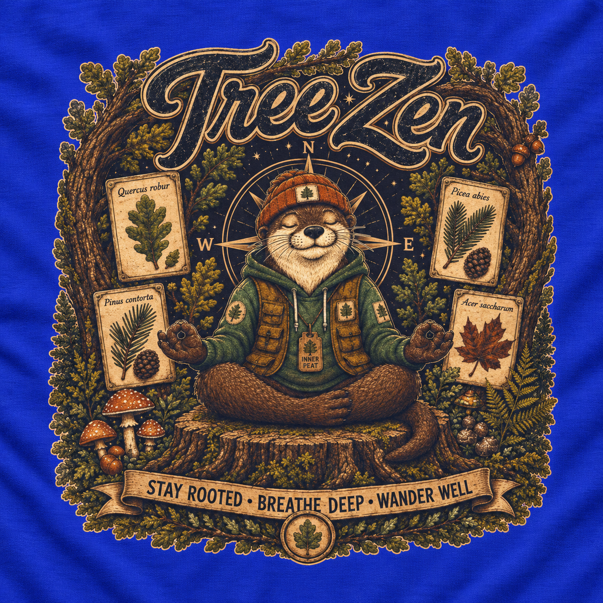 Tree Zen with Plant Labels Otto and Echo Long Sleeve T-Shirt