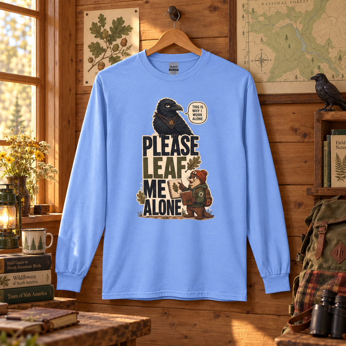 Please Leaf Me Alone Version 2 Otto and Echo Long Sleeve T-Shirt