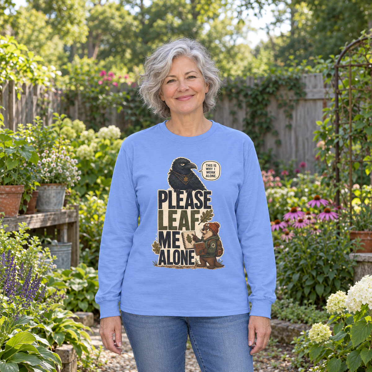 Please Leaf Me Alone Version 2 Otto and Echo Long Sleeve T-Shirt