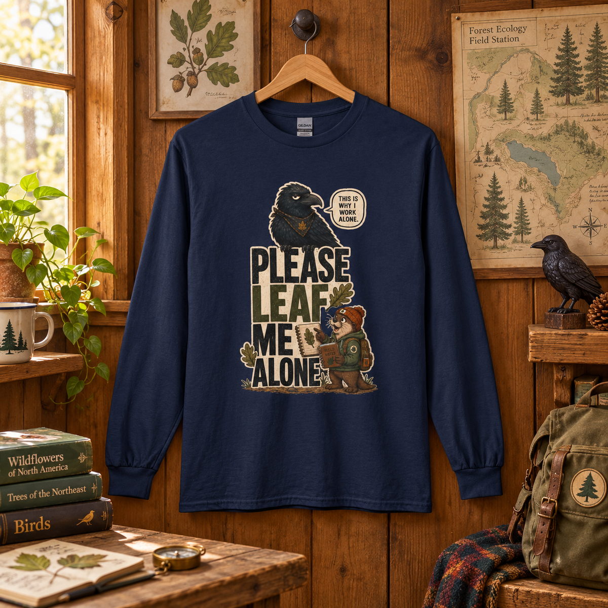 Please Leaf Me Alone Version 2 Otto and Echo Long Sleeve T-Shirt
