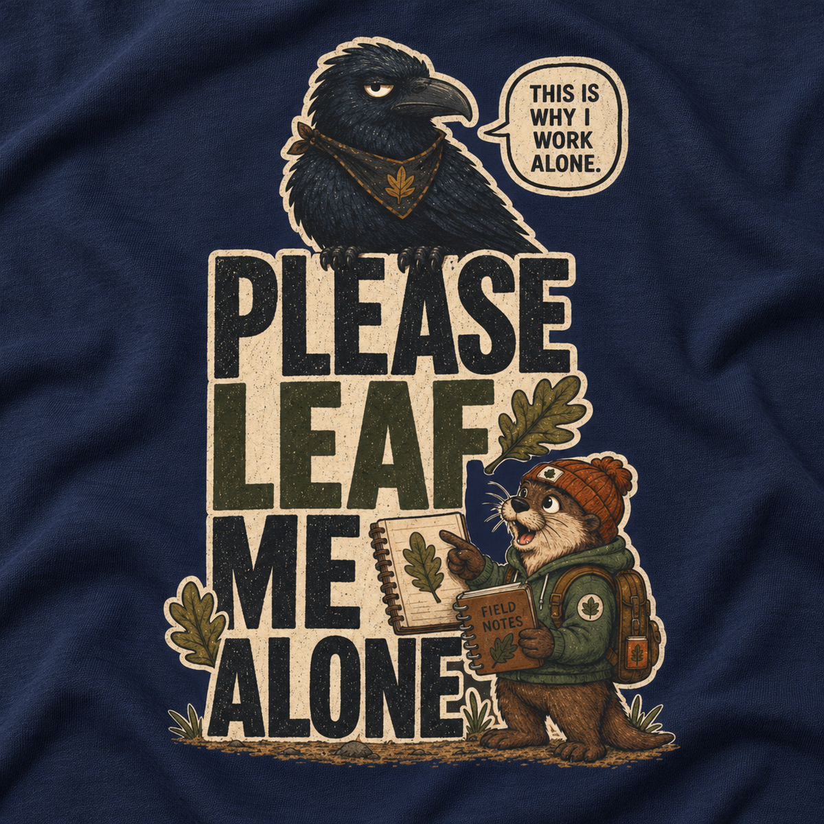 Please Leaf Me Alone Version 2 Otto and Echo Long Sleeve T-Shirt