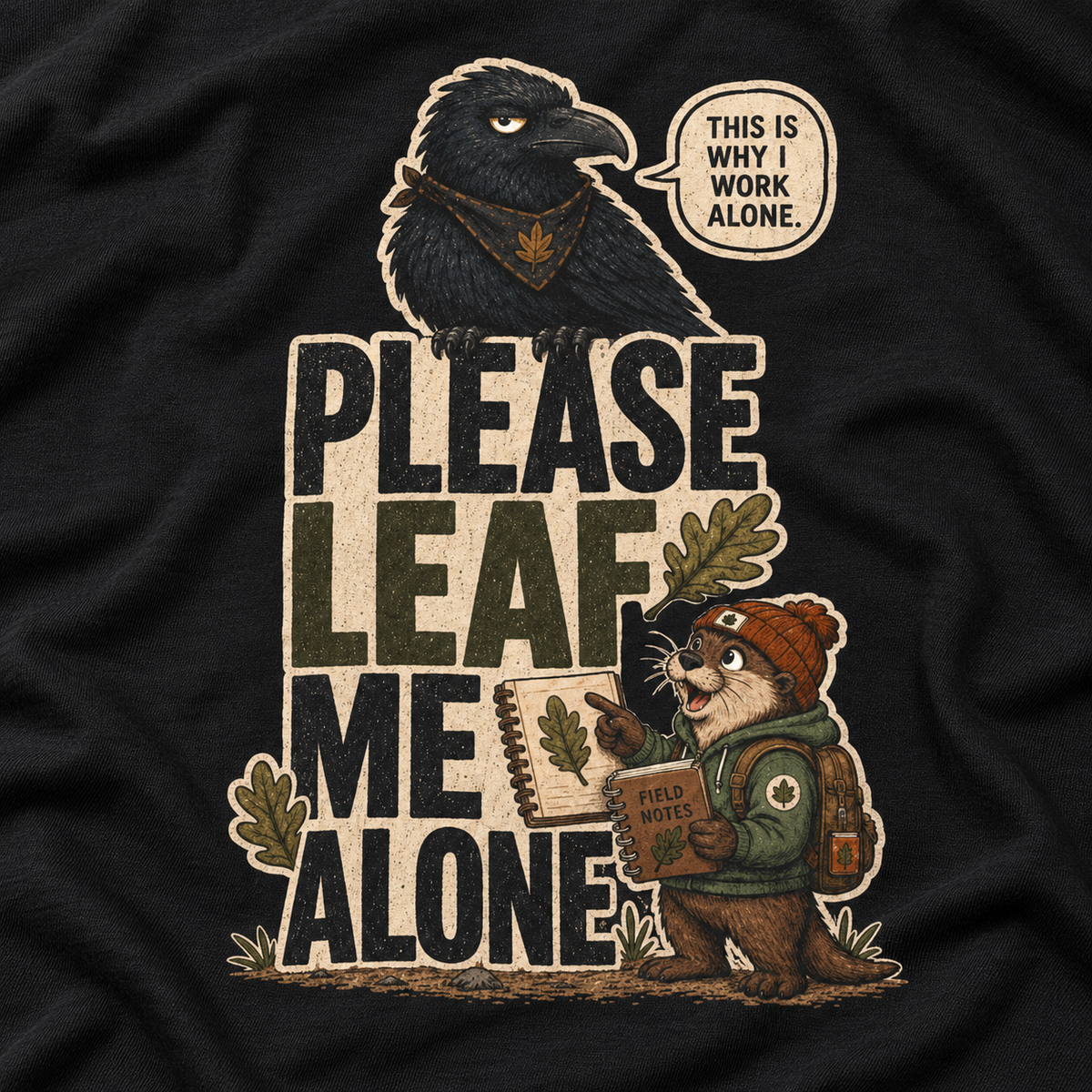 Please Leaf Me Alone Version 2 Otto and Echo Long Sleeve T-Shirt