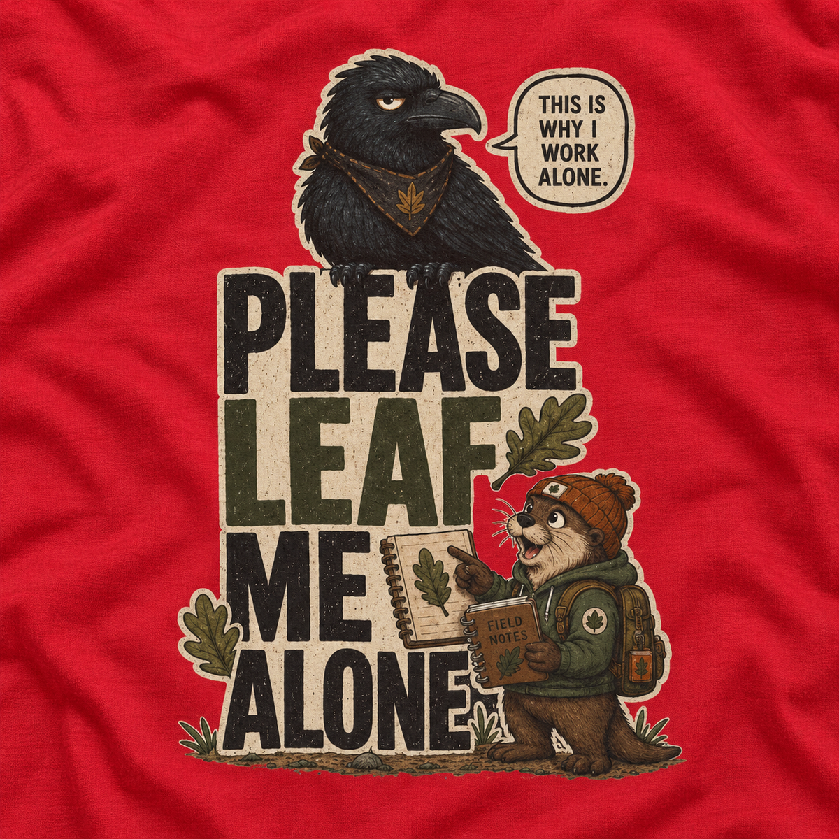 Please Leaf Me Alone Version 2 Otto and Echo Long Sleeve T-Shirt