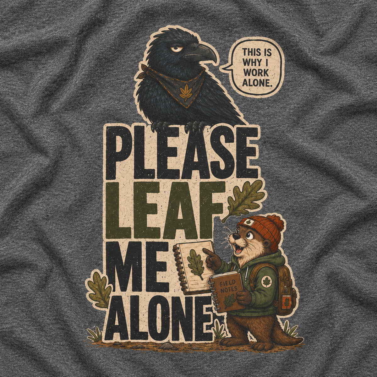 Please Leaf Me Alone Version 2 Otto and Echo Long Sleeve T-Shirt