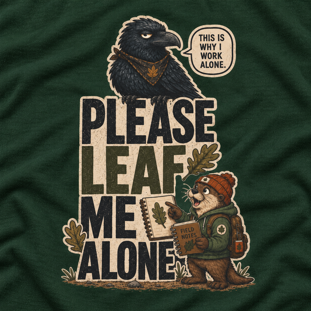 Please Leaf Me Alone Version 2 Otto and Echo Long Sleeve T-Shirt