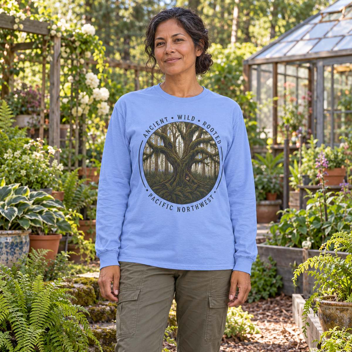 Pacific Northwest, Ancient, Wild, Rooted Long Sleeve T-Shirt