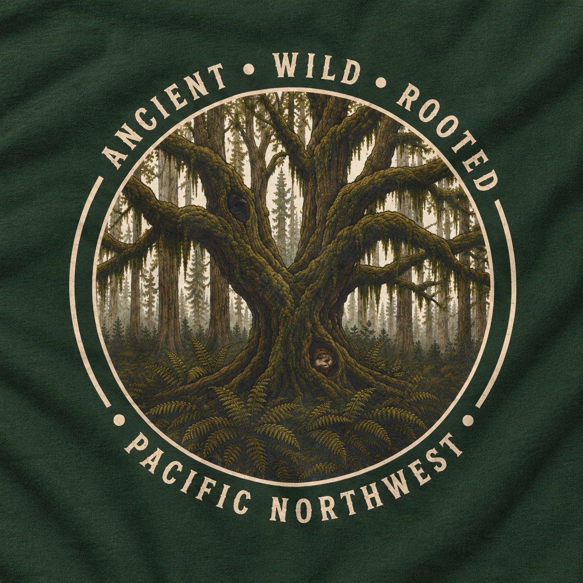 Pacific Northwest, Ancient, Wild, Rooted Long Sleeve T-Shirt