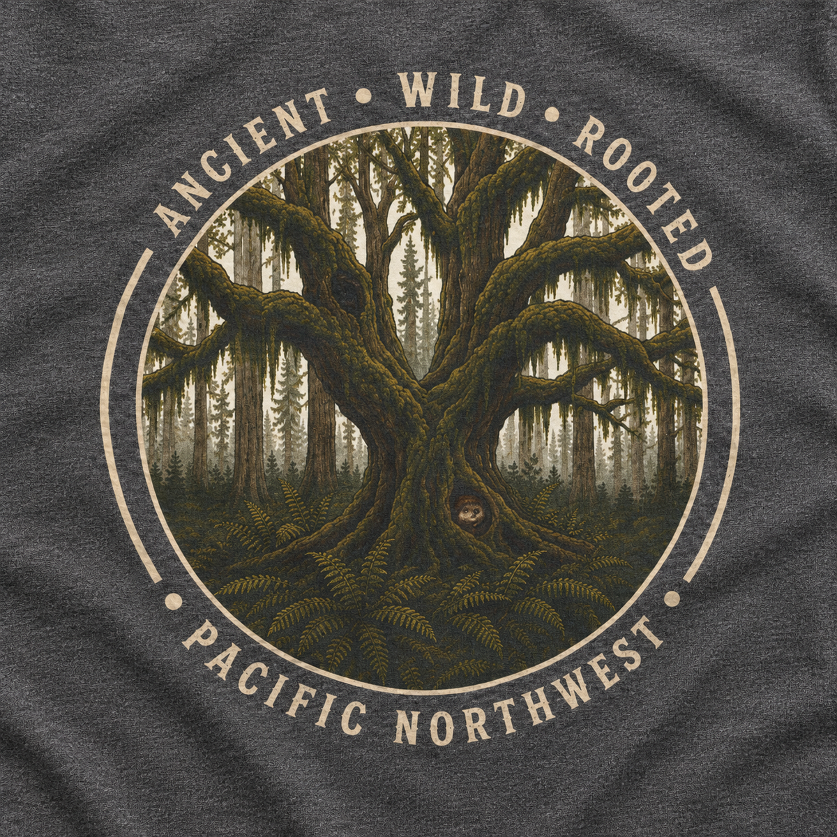 Pacific Northwest, Ancient, Wild, Rooted Long Sleeve T-Shirt