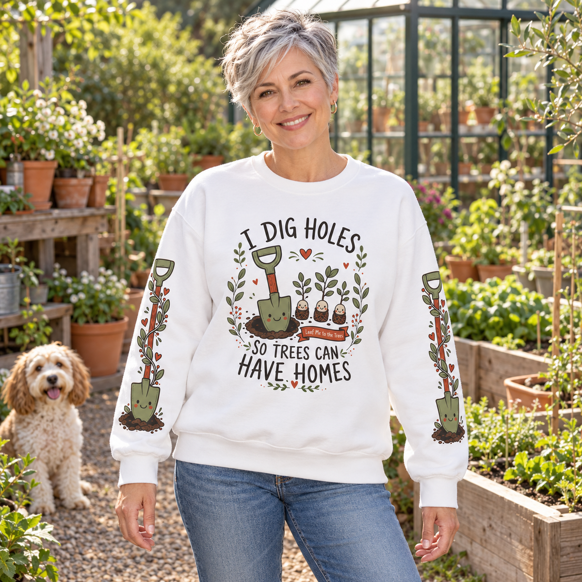 I Dig Holes So Trees Can Have Homes Version 1, Otto and Echo Sweatshirt