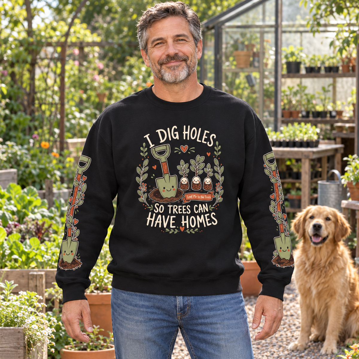 I Dig Holes So Trees Can Have Homes Version 1, Otto and Echo Sweatshirt
