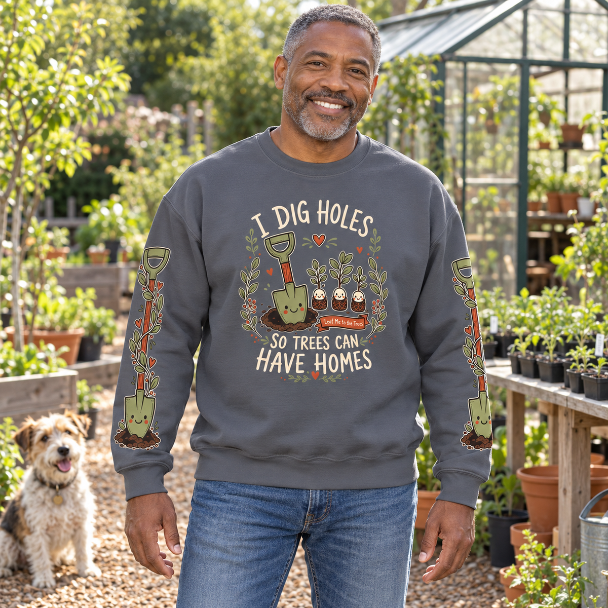 I Dig Holes So Trees Can Have Homes Version 1, Otto and Echo Sweatshirt