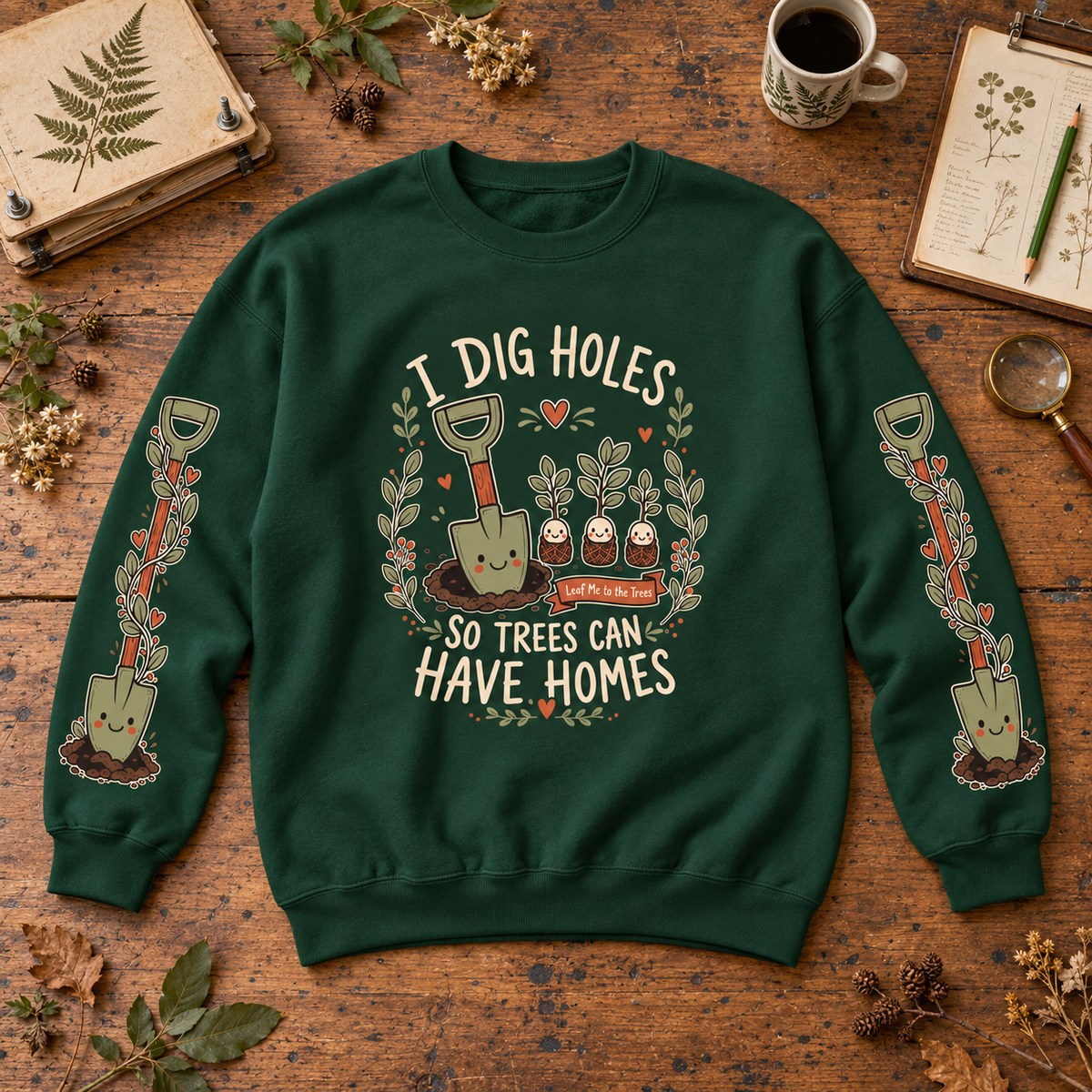 I Dig Holes So Trees Can Have Homes Version 1, Otto and Echo Sweatshirt