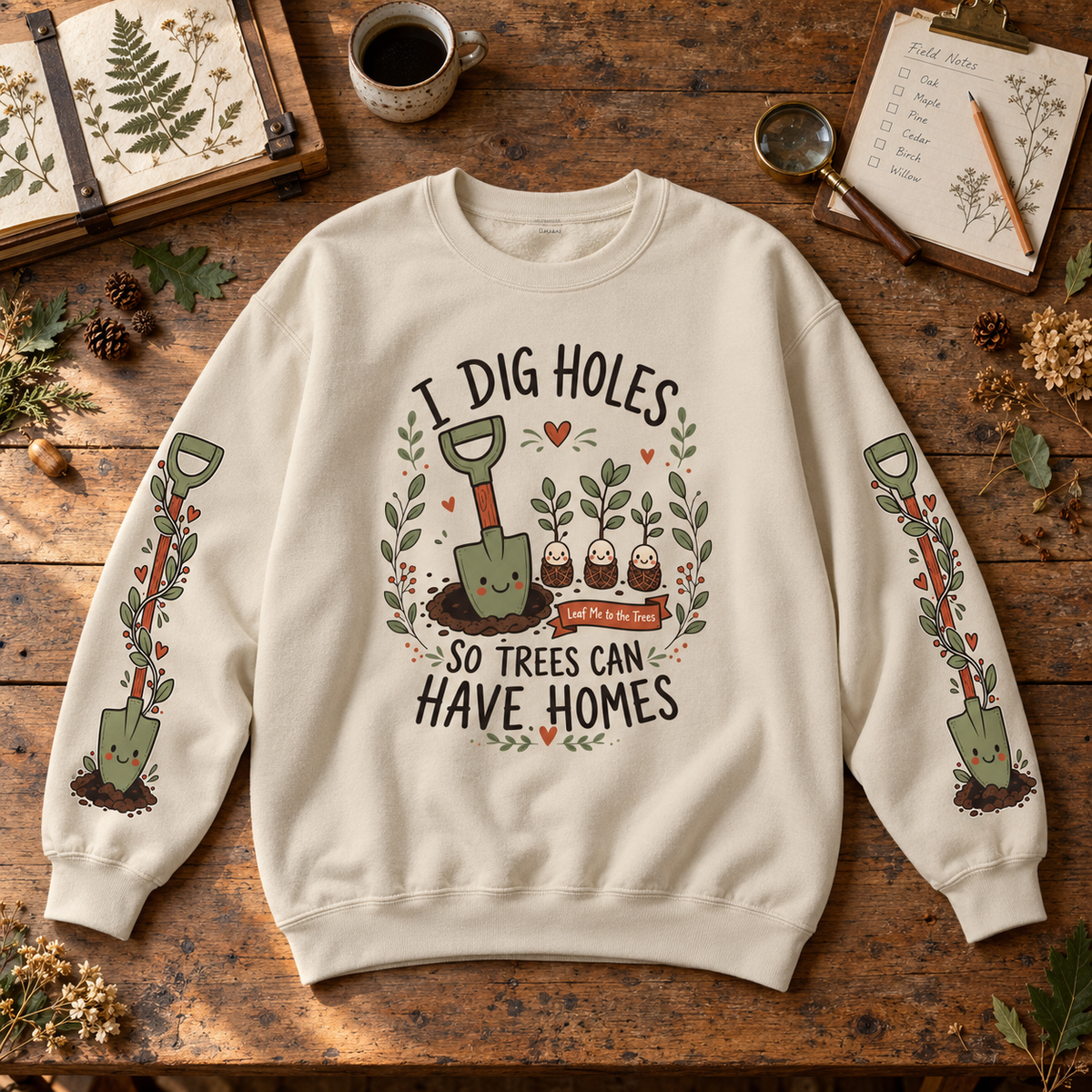 I Dig Holes So Trees Can Have Homes Version 1, Otto and Echo Sweatshirt
