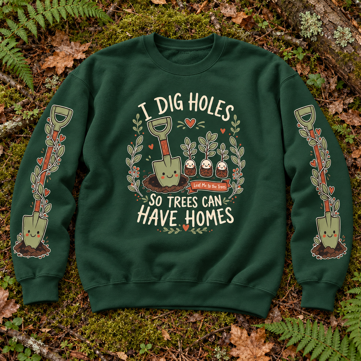 I Dig Holes So Trees Can Have Homes Version 1, Otto and Echo Sweatshirt