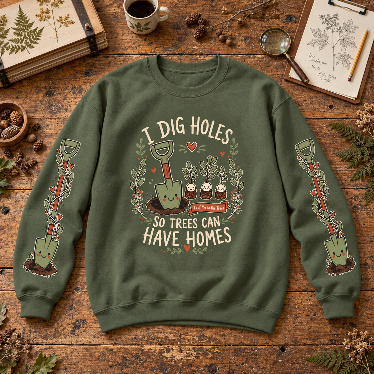 I Dig Holes So Trees Can Have Homes Version 1, Otto and Echo Sweatshirt