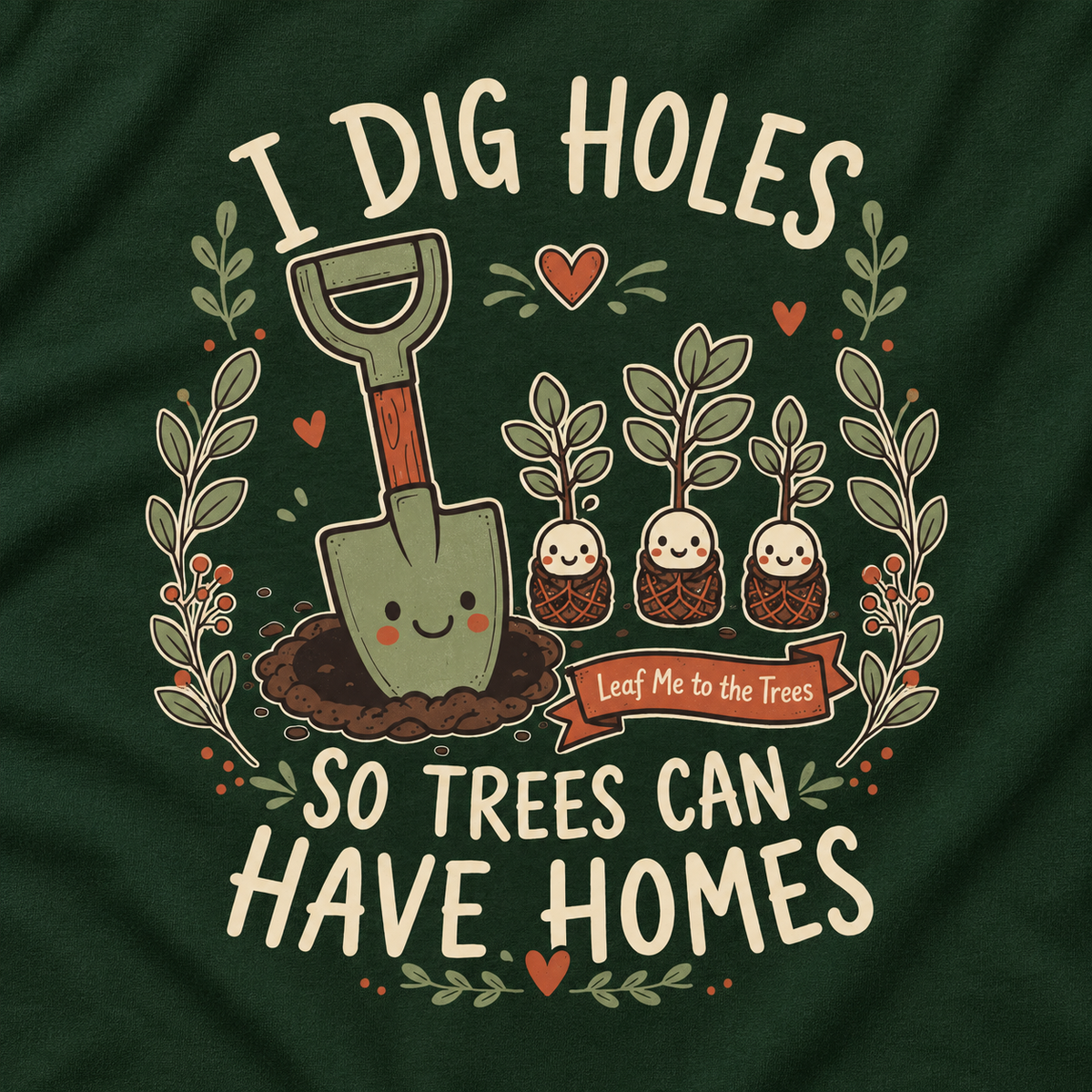 I Dig Holes, So Trees Can Have Homes Long Sleeve T-Shirt