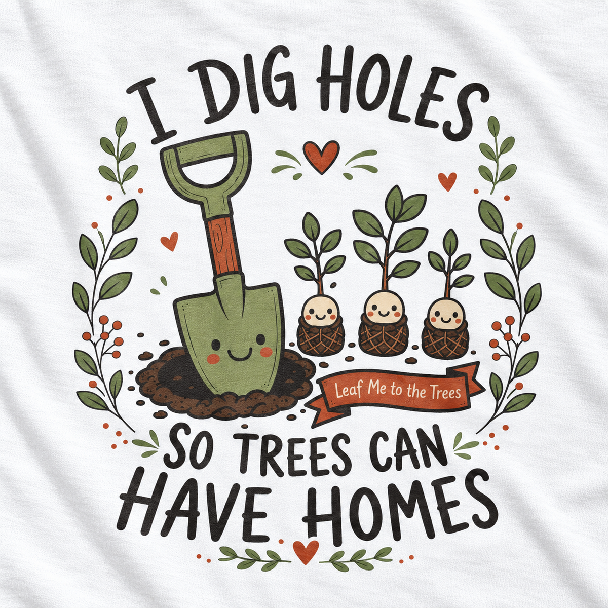I Dig Holes, So Trees Can Have Homes Long Sleeve T-Shirt