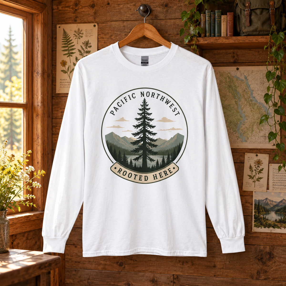Pacific Northwest Rooted Here Long Sleeve T-Shirt