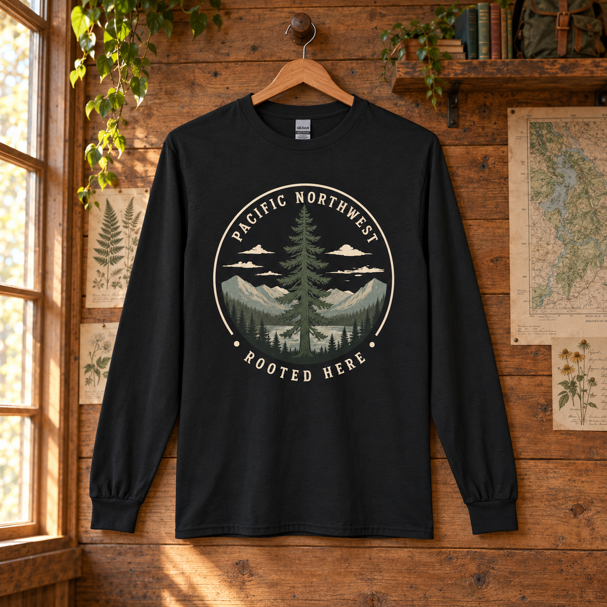 Pacific Northwest Rooted Here Long Sleeve T-Shirt