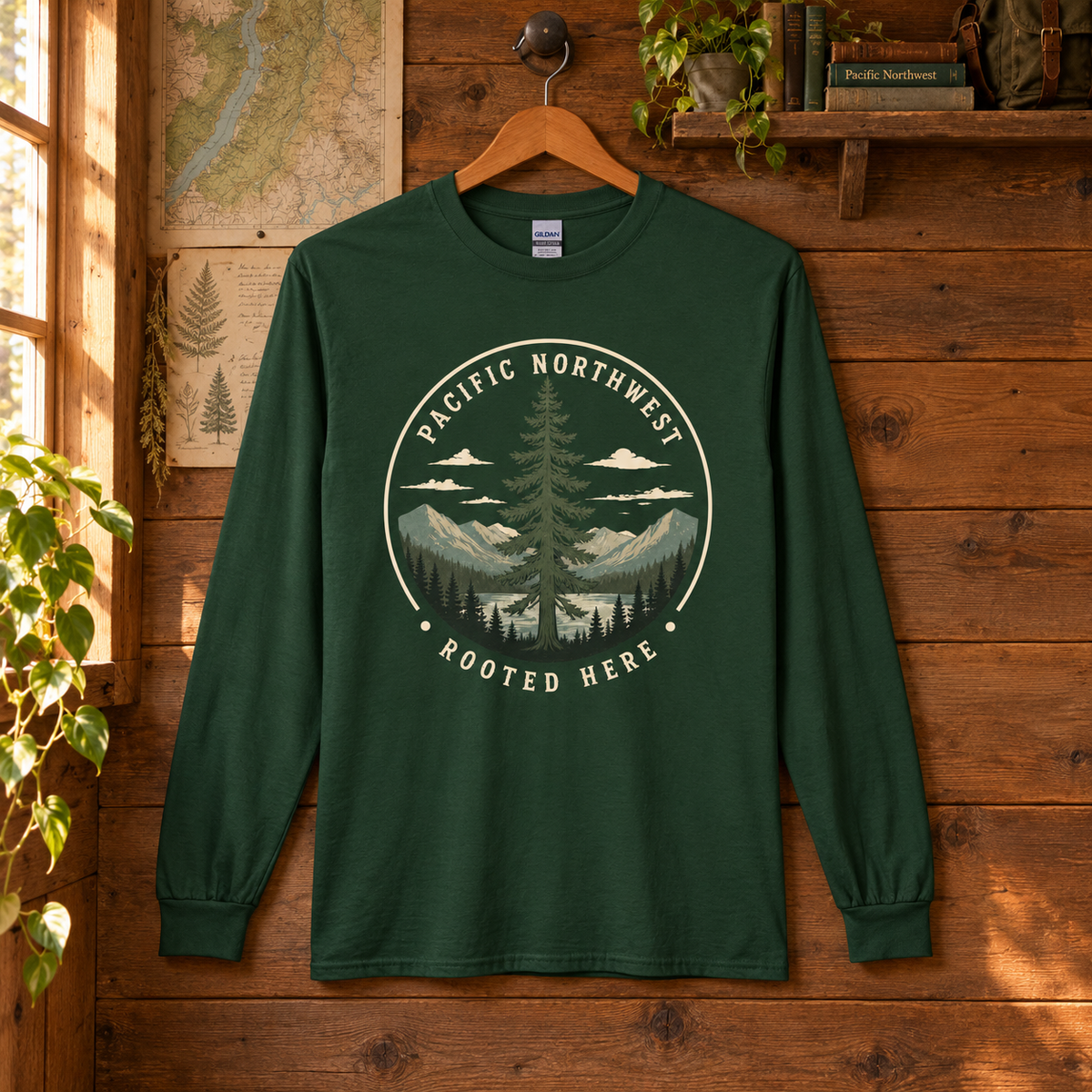 Pacific Northwest Rooted Here Long Sleeve T-Shirt
