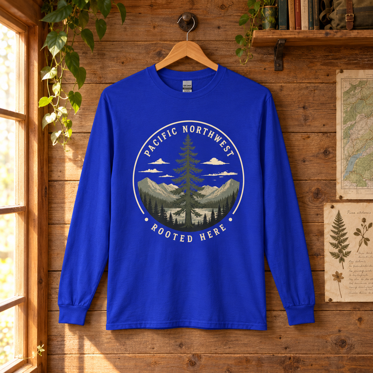 Pacific Northwest Rooted Here Long Sleeve T-Shirt