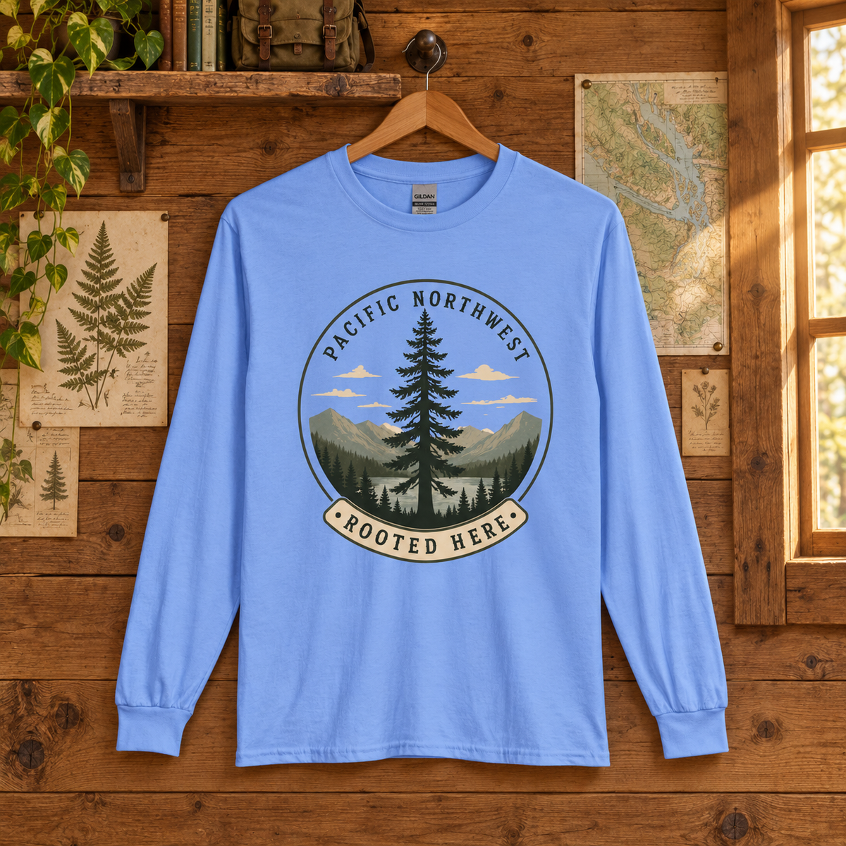Pacific Northwest Rooted Here Long Sleeve T-Shirt