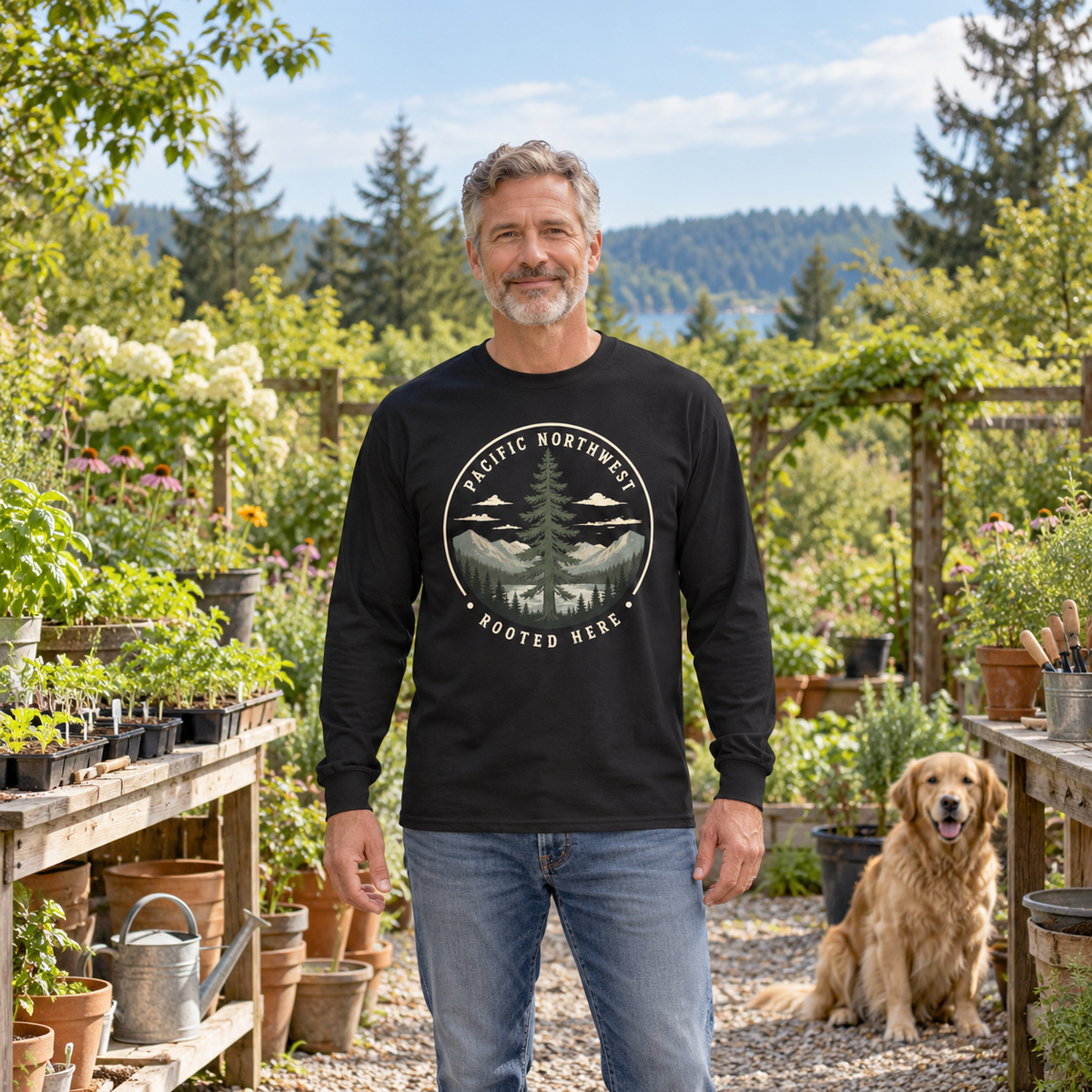 Pacific Northwest Rooted Here Long Sleeve T-Shirt
