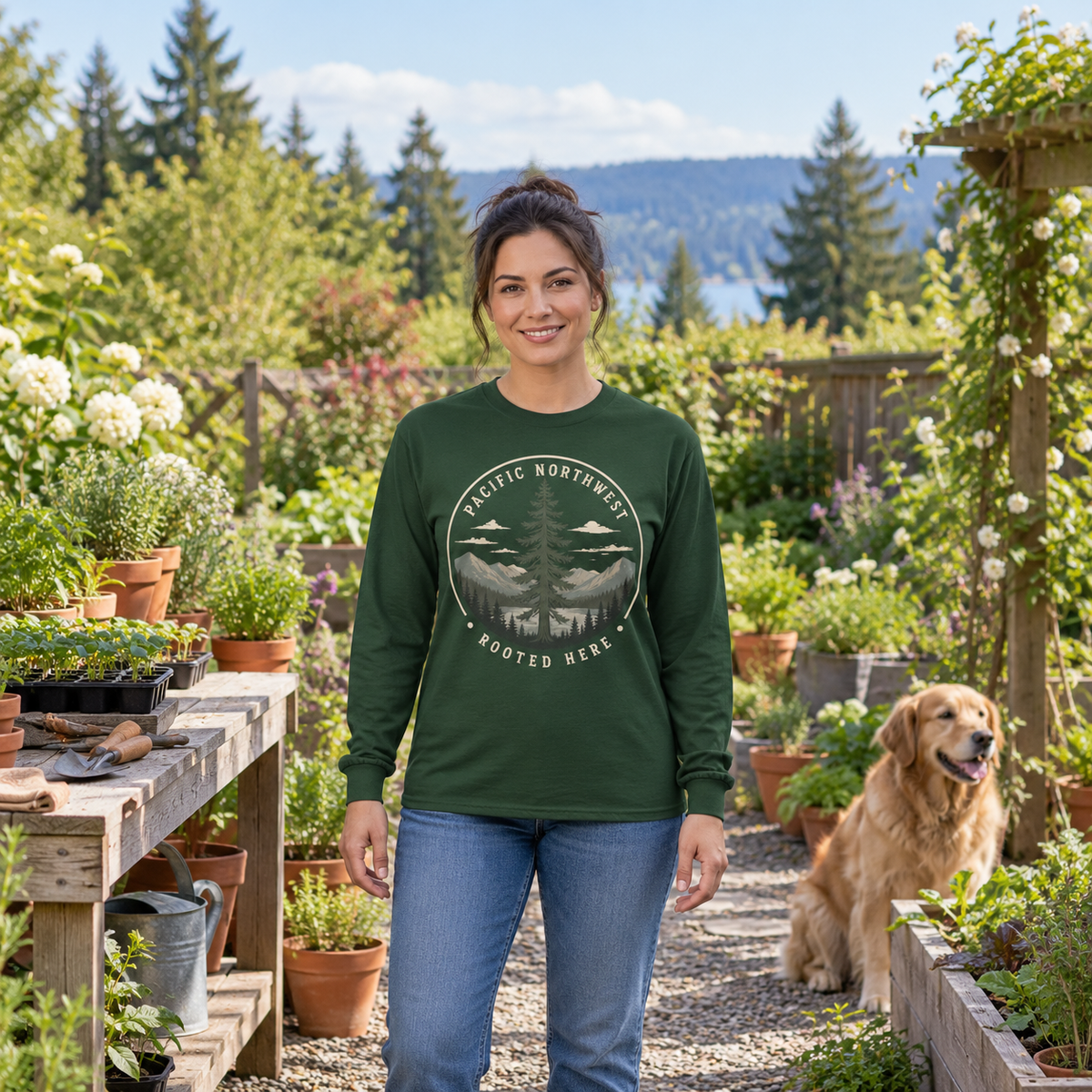 Pacific Northwest Rooted Here Long Sleeve T-Shirt