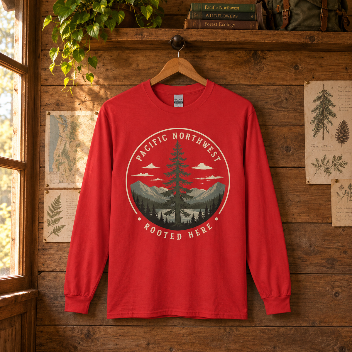 Pacific Northwest Rooted Here Long Sleeve T-Shirt