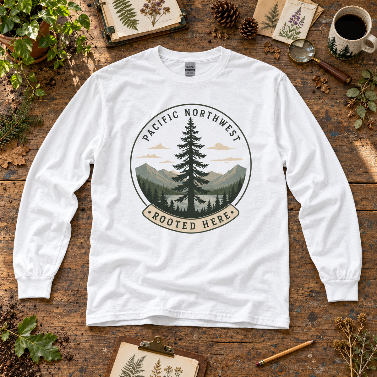 Pacific Northwest Rooted Here Long Sleeve T-Shirt
