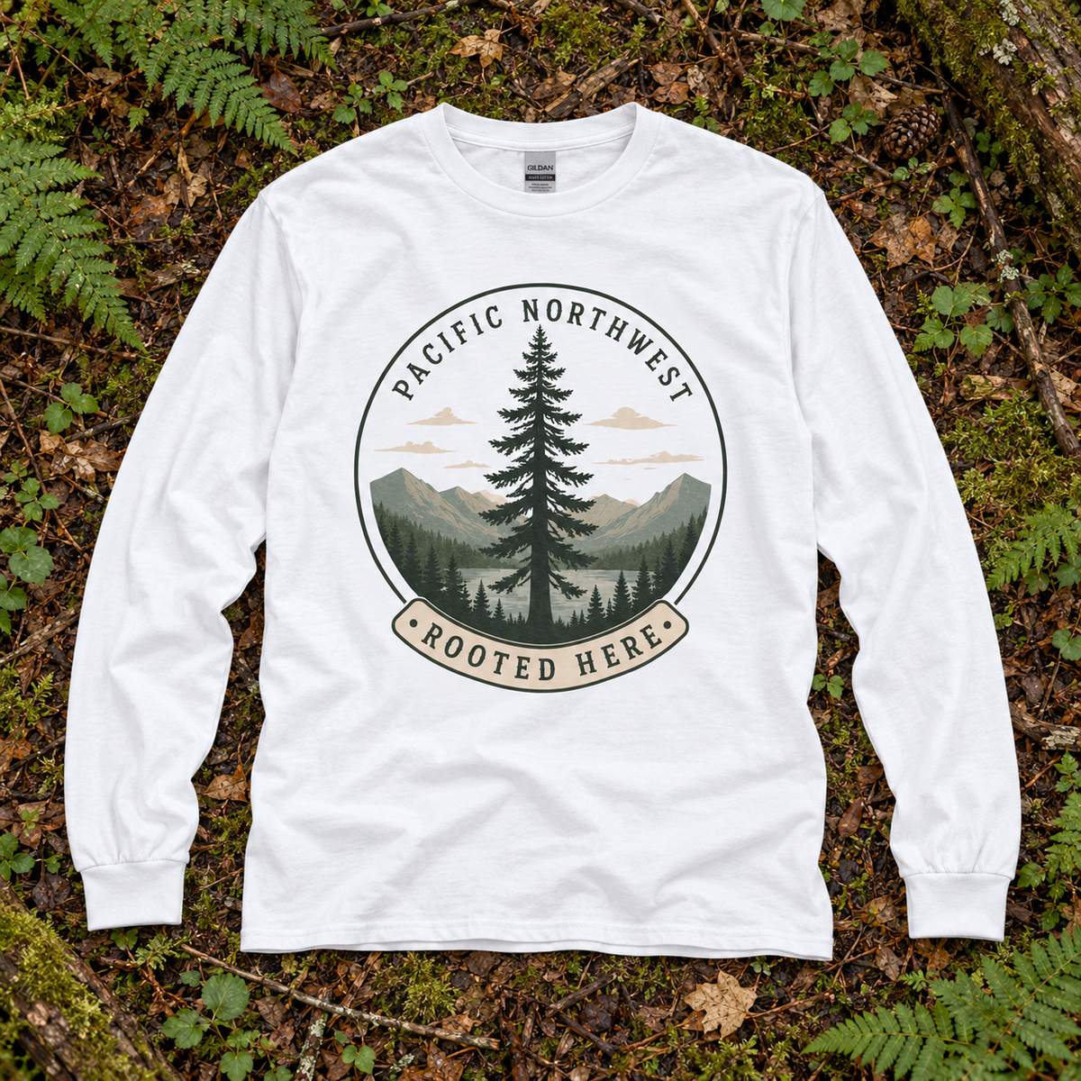 Pacific Northwest Rooted Here Long Sleeve T-Shirt