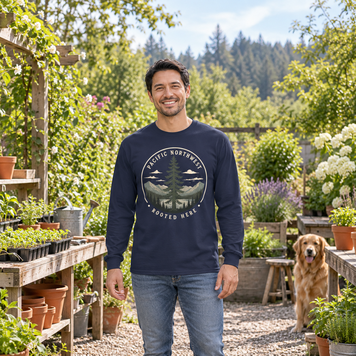 Pacific Northwest Rooted Here Long Sleeve T-Shirt