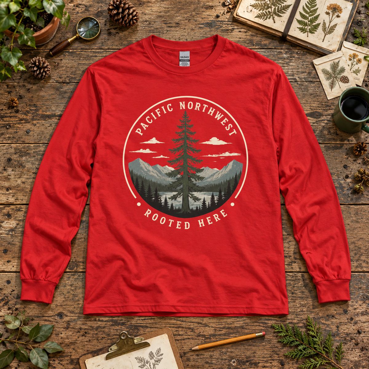 Pacific Northwest Rooted Here Long Sleeve T-Shirt