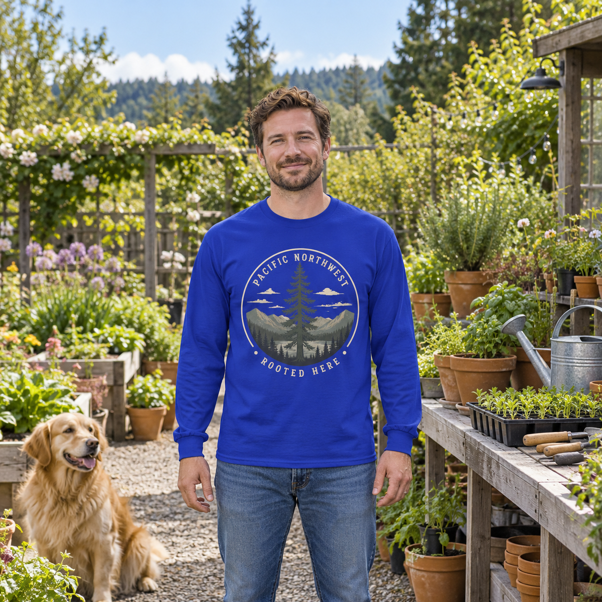 Pacific Northwest Rooted Here Long Sleeve T-Shirt