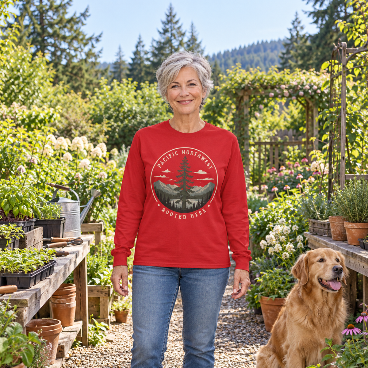 Pacific Northwest Rooted Here Long Sleeve T-Shirt