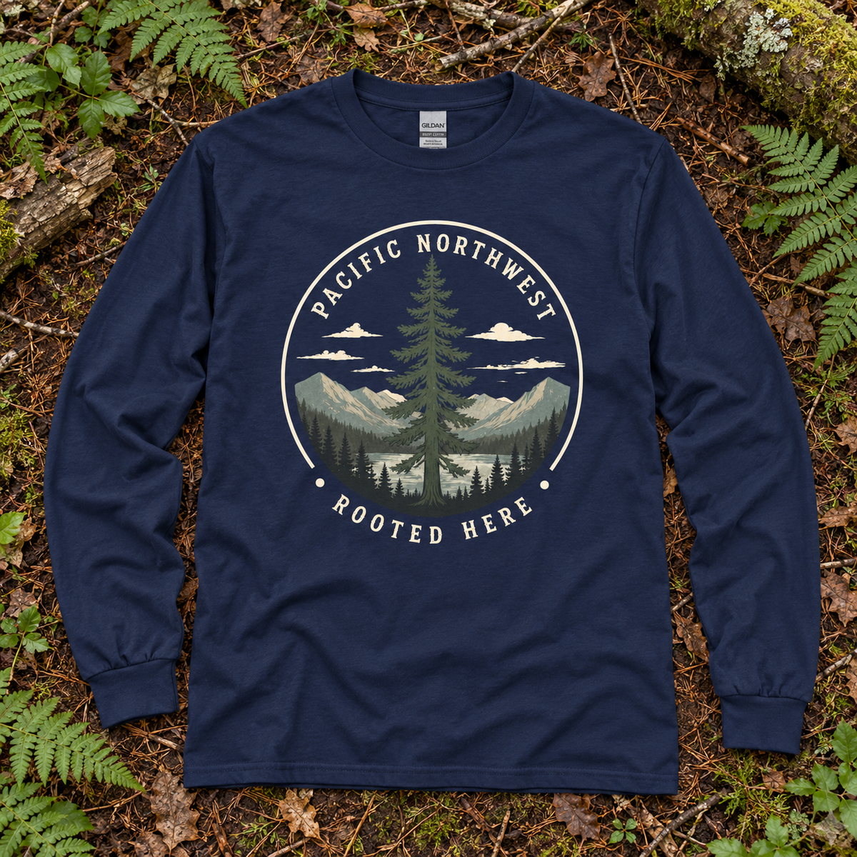 Pacific Northwest Rooted Here Long Sleeve T-Shirt