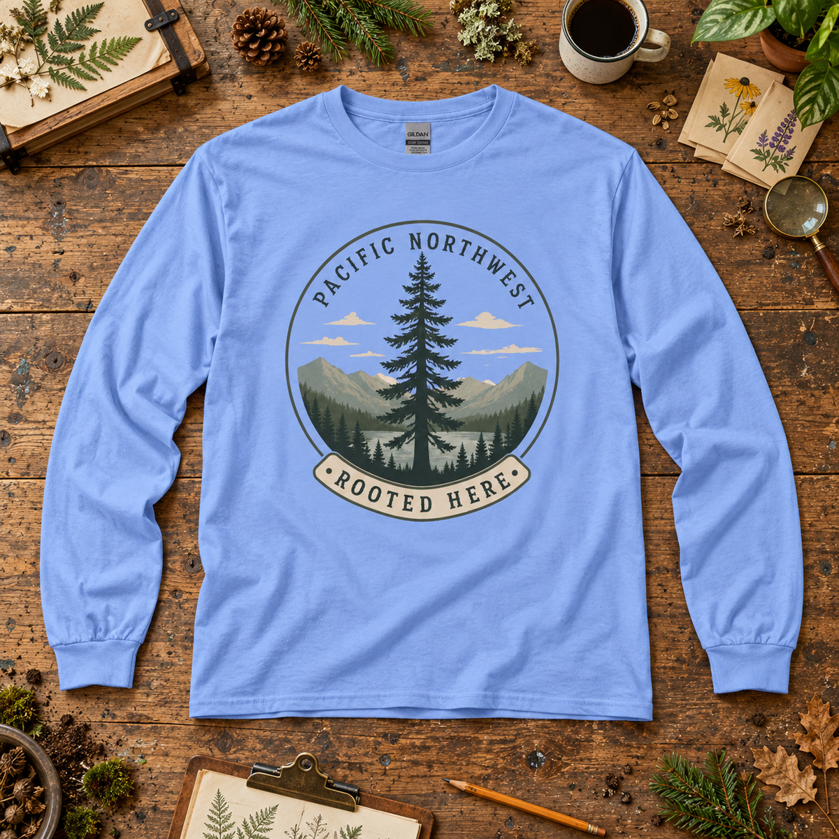 Pacific Northwest Rooted Here Long Sleeve T-Shirt
