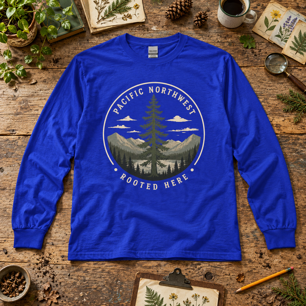 Pacific Northwest Rooted Here Long Sleeve T-Shirt